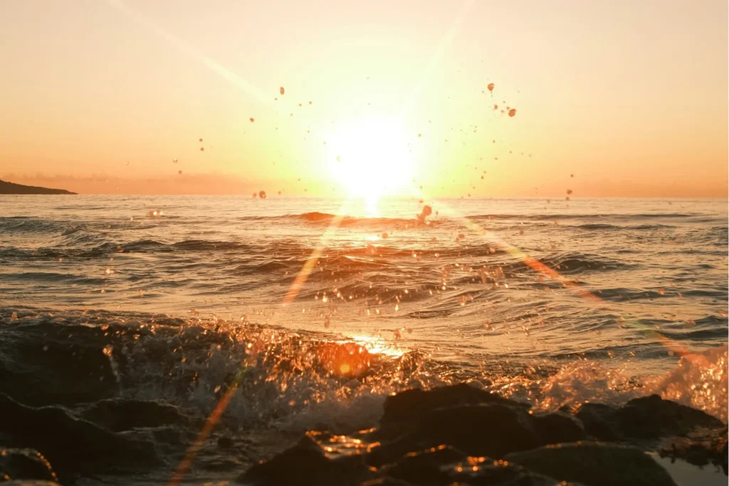 West Coast Sunset over the ocean